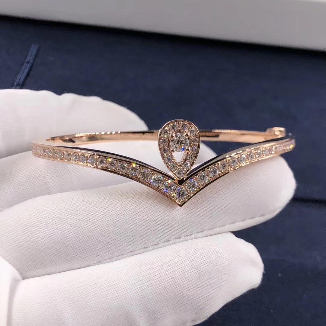 Joséphine Aigrette 18ct pink gold and diamond bracelet