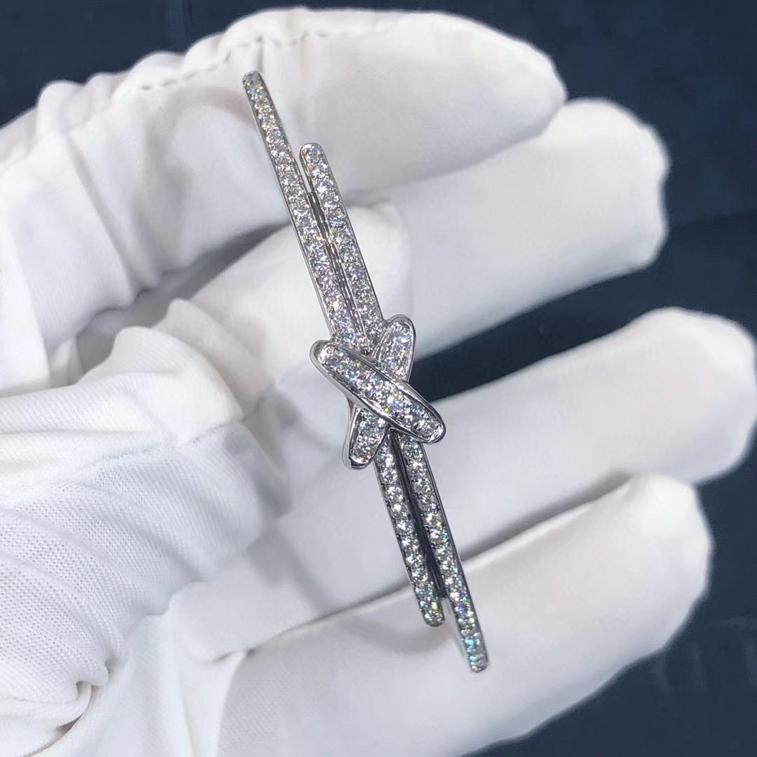 Chaumet Jeux De Liens 18Kt White Gold Bracelet Brilliant Cut Diamonds 081798