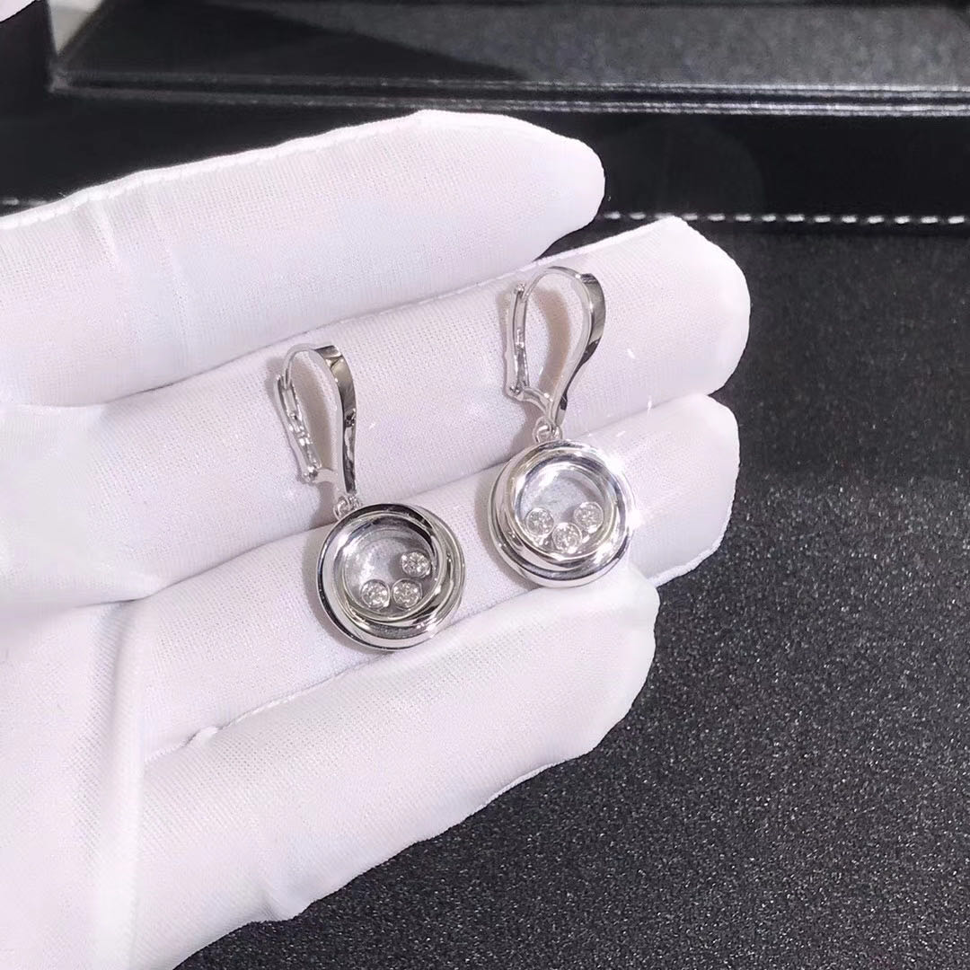 Chopard Happy Diamands Earing 18K White Gold With Diamonds 839216-1001