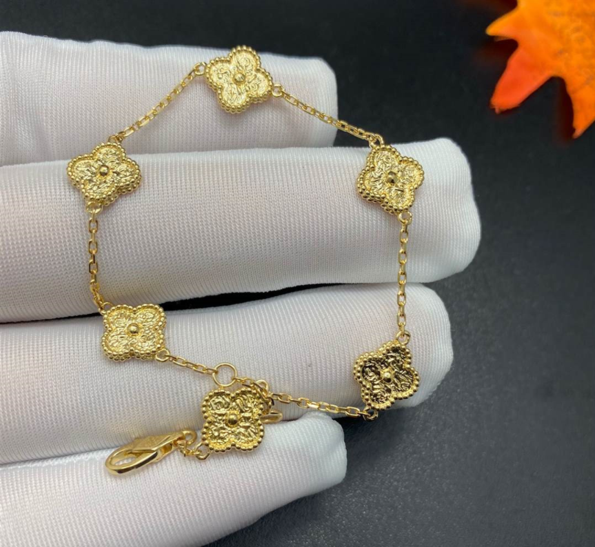 VAN CLEEF  ARPELS  Vintage Alhambra gold and motherofpearl bracelet   Selfridgescom