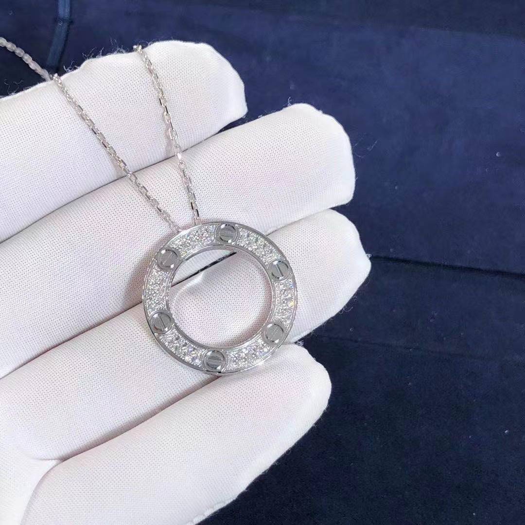 316L Titanium Steel Love Circle Pendant Necklace With 6 Stones For Women,  Girls, And Ladies Designer Jewelry With Series Number On Side From Mwgai,  $8.96 | DHgate.Com