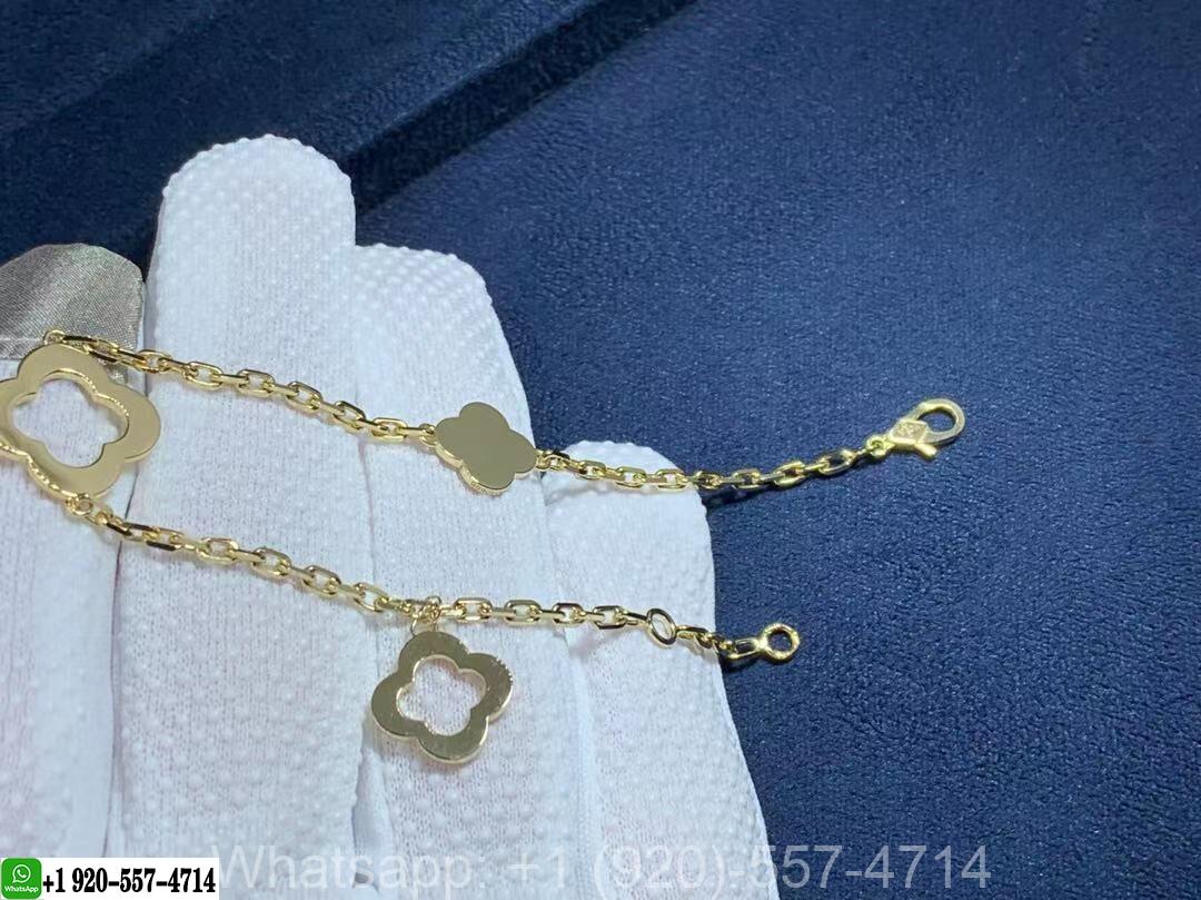 Van Cleef & Arpels 18K Yellow Gold Byzantine Alhambra Bracelet VCARD39600