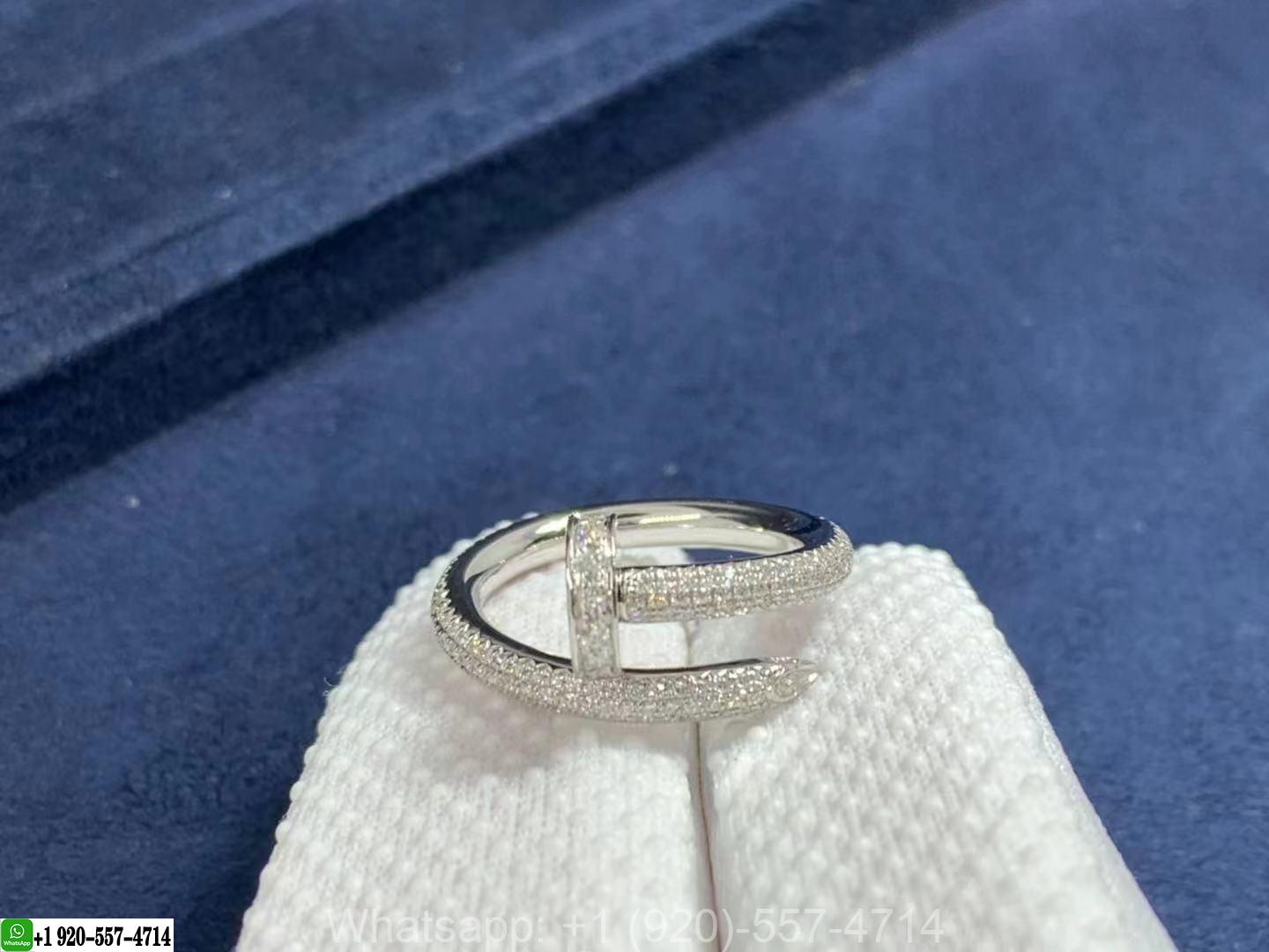 Cartier Juste un Clou Ring in 18k White Gold with Diamonds N4748700