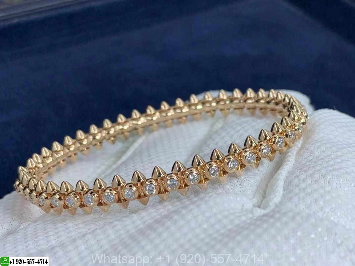 Clash De Cartier 18K Rose Gold Diamonds Bracelet N6715017