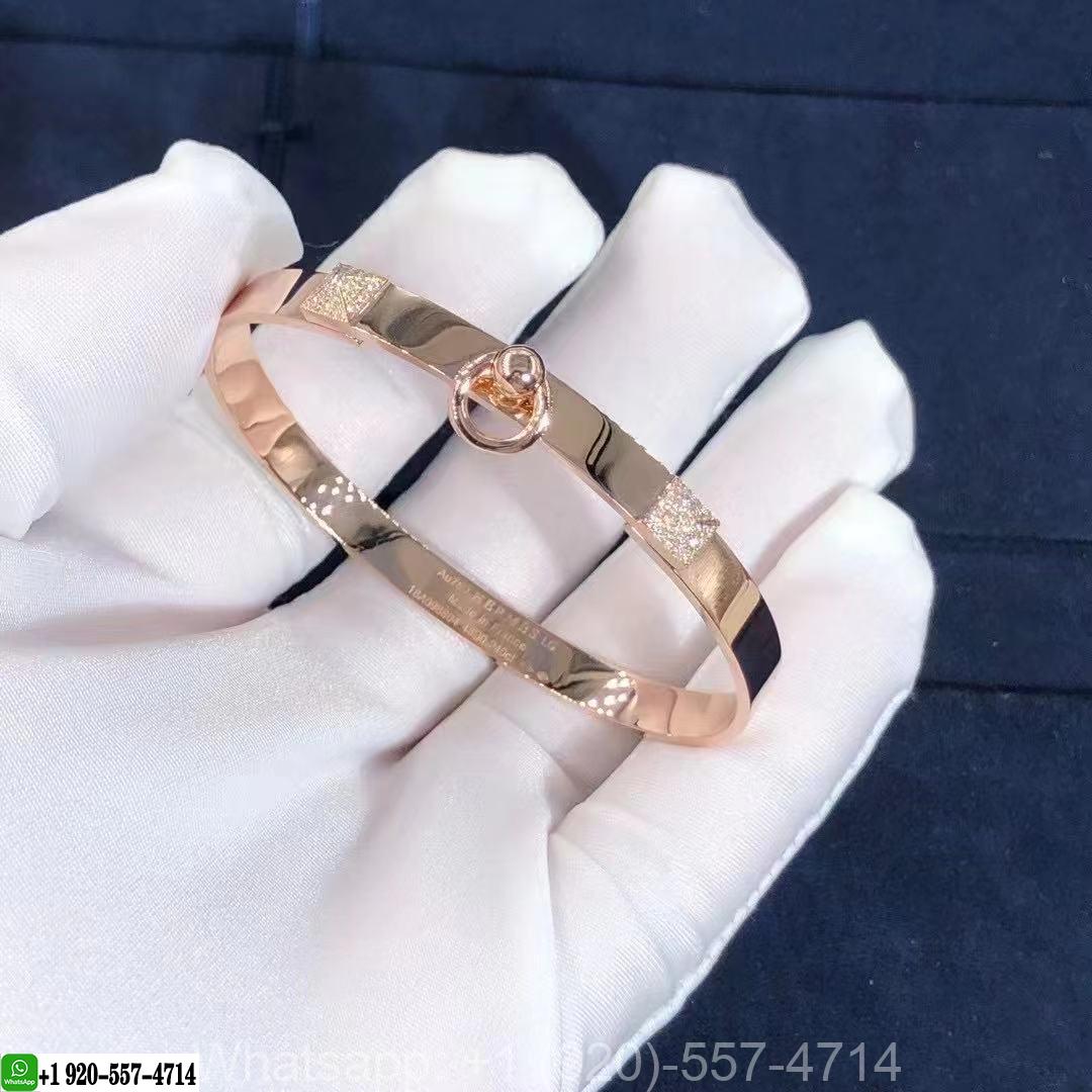 Custom Hermes 18k Rose Gold Collier de Chien CDC PM Bracelet SH