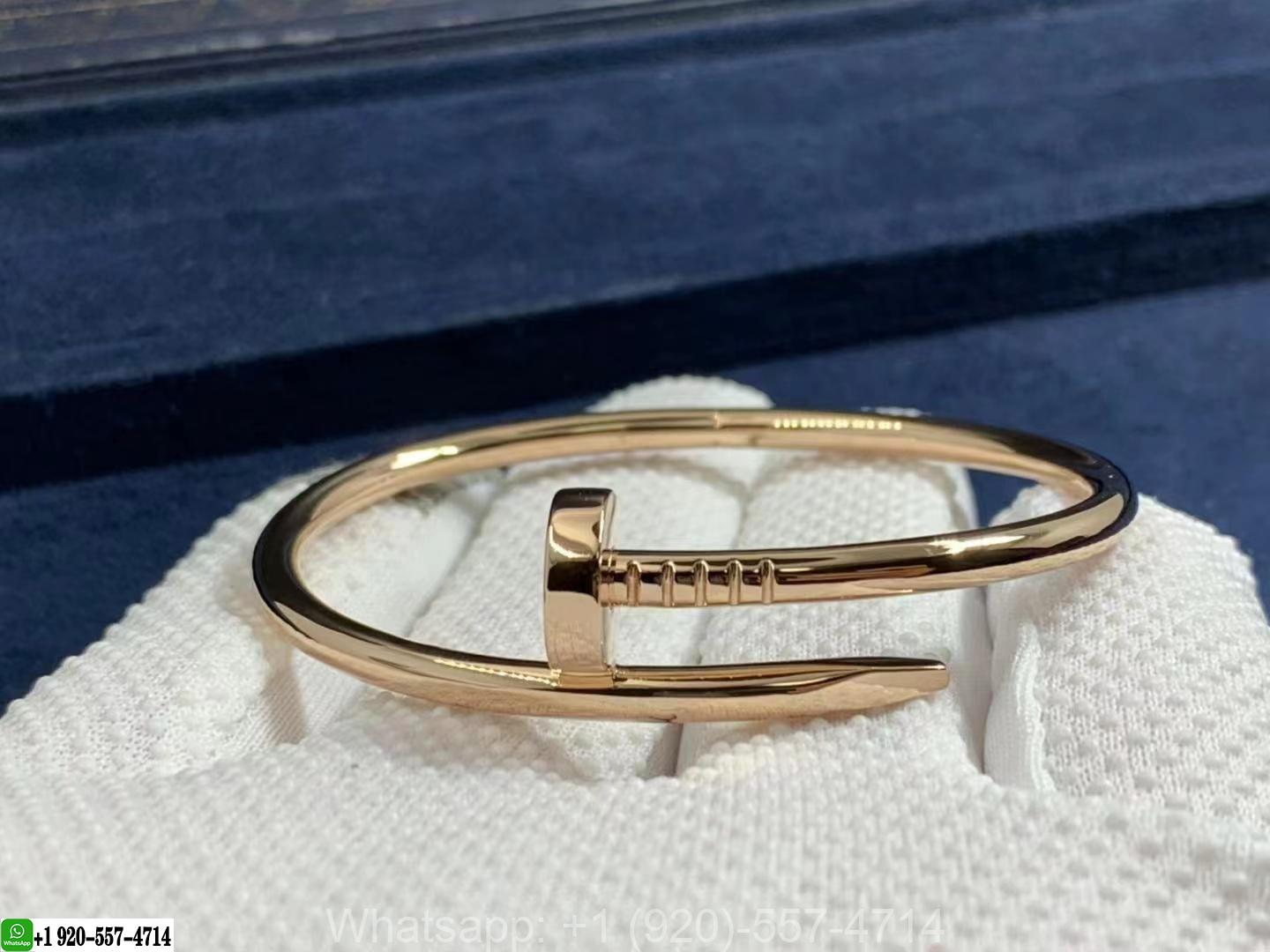 Custom Made 18K Rose Gold Classic Cartier Juste un Clou Bracelet B6048117