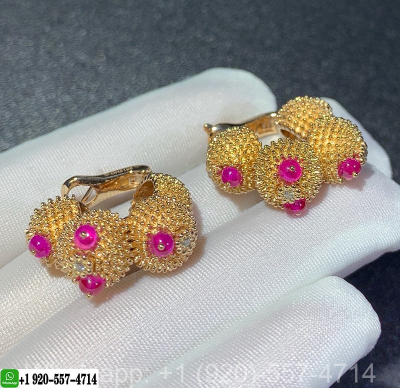 Cartier 18K Pink Gold and Spinel Cactus de Cartier Earrings N8515099
