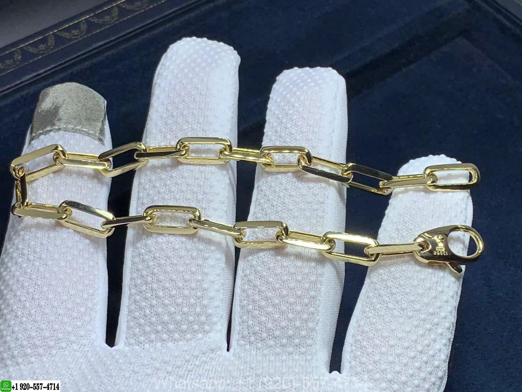 Custom Made Santos de Cartier 18k Yellow Gold Bracelet for Men