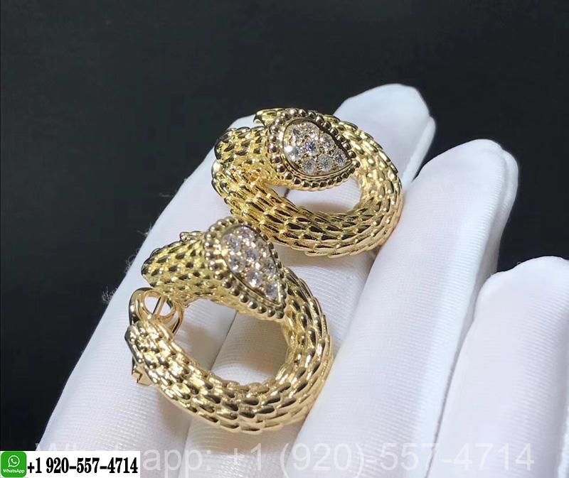 Boucheron Serpent Bohème 18K Yellow Gold Earrings, S Motif – JCO04CAB01