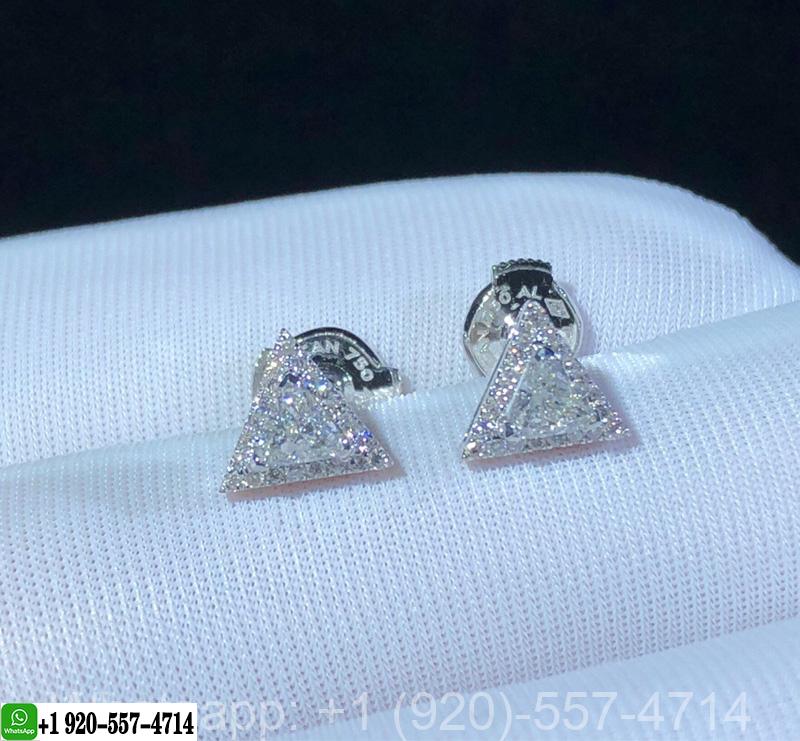 Messika ThÉa Studs 18K White Gold Pavé Diamond Earrings