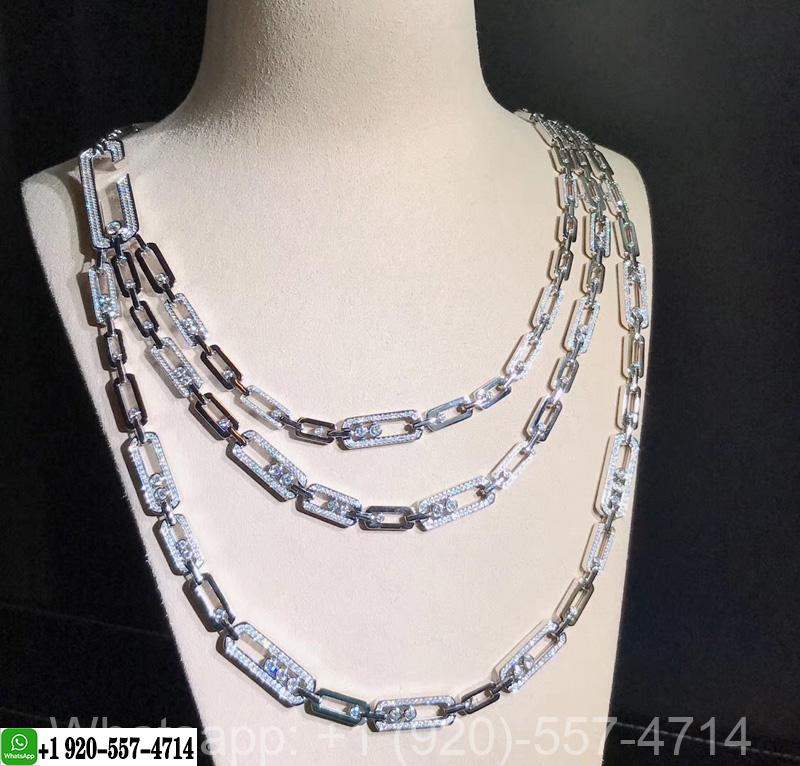 Sautoir Infini Messika by Gigi Hadid 18K White Gold and Diamond Necklace