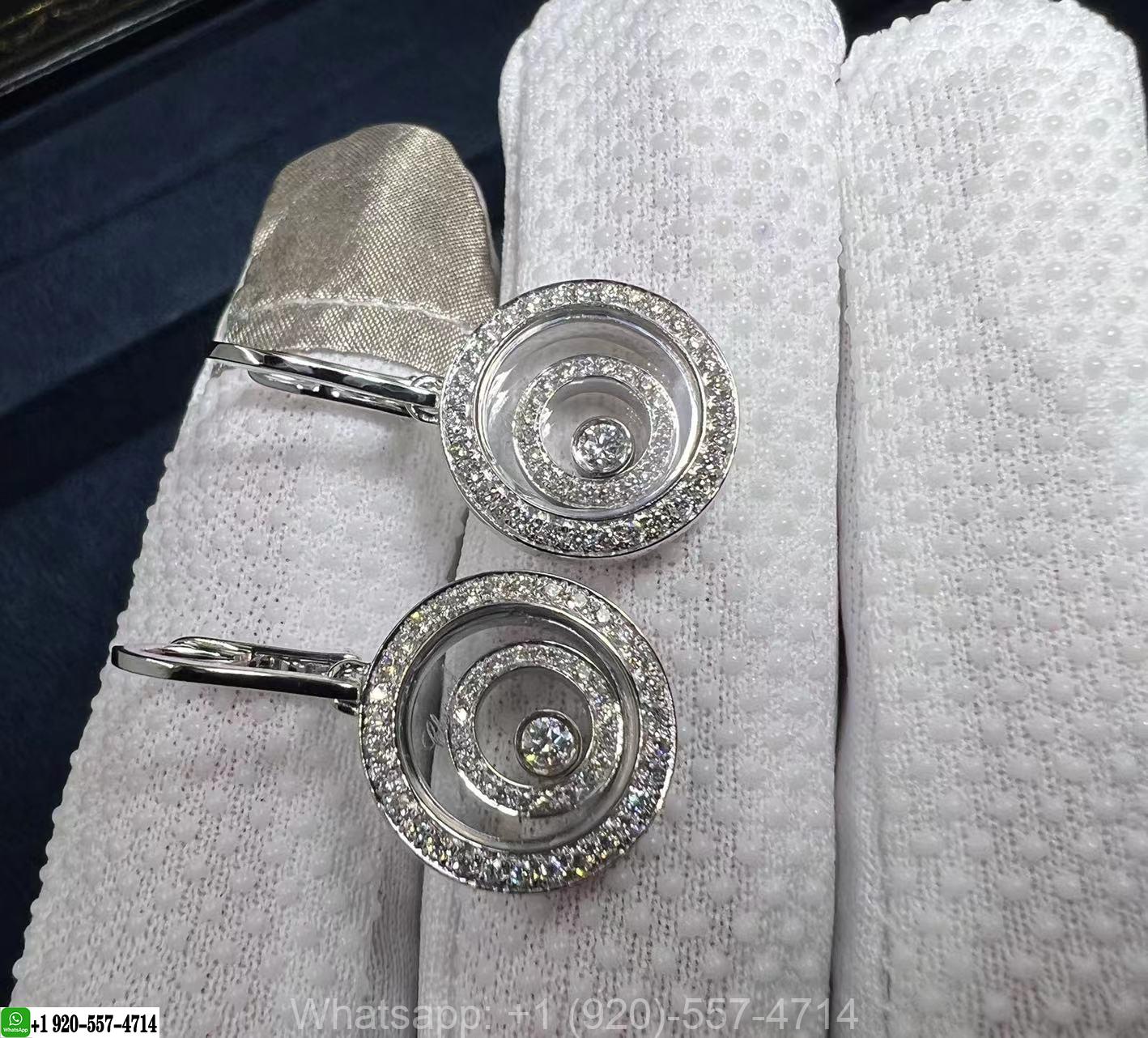 Chopard Happy Spirit 18K White Gold & Diamond Earrings