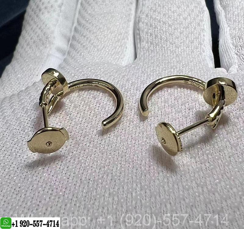 Cartier Juste Un Clou 18K Yellow Gold Nail Hoop Earrings – B8301235
