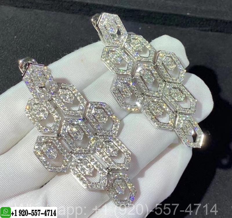 Bulgari Serpenti 18 kt white gold earrings set with pavé diamonds Ref.: 353844 OR857753