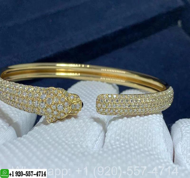 Cartier 18k Yellow Gold, Diamond, Emerald Panthère de Cartier Bracelet N6718117