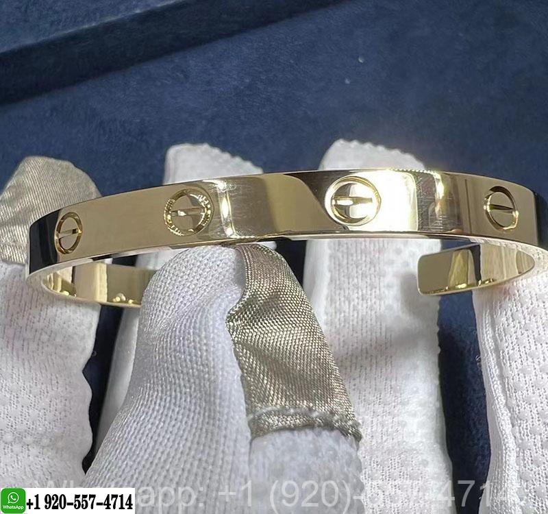 Cartier Solid 18K Yellow Gold Open Love Cuff Bracelet – B6032417