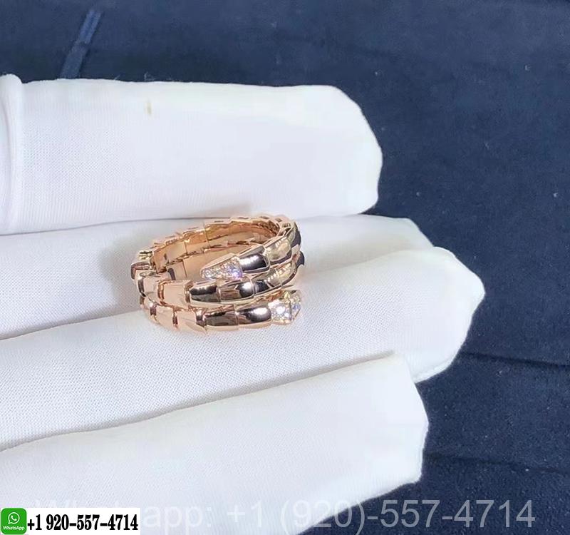 Bvlgari Serpenti Viper 18K Rose Gold Ring – 357866