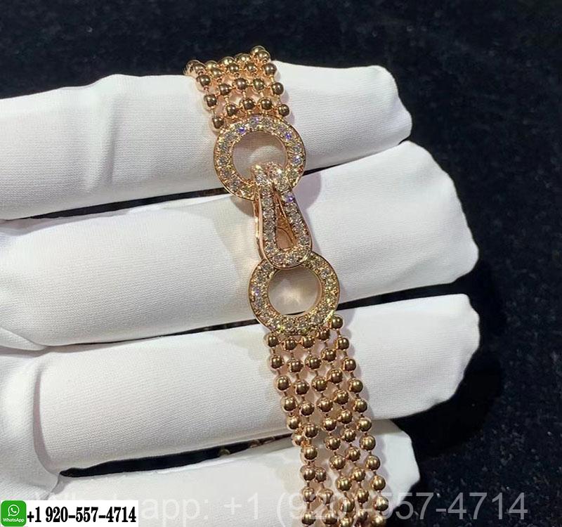 Cartier Agrafe 18k Rose Gold Pave Diamonds Tassel Bracelet – N6719017